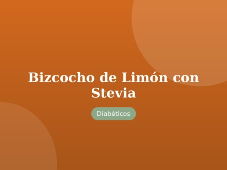 Bizcocho de Limón con Stevia