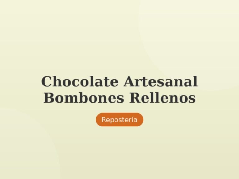 Chocolate Artesanal: Bombones Rellenos