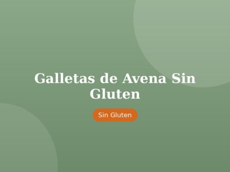 Galletas de Avena Sin Gluten