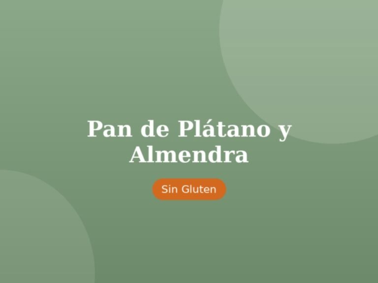 Pan de Plátano y Almendra Sin Gluten