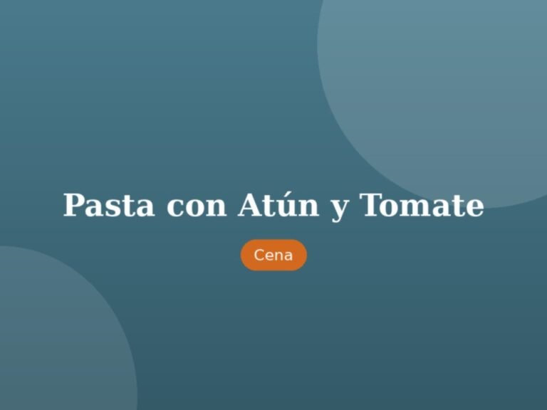 Pasta con Atún y Tomate