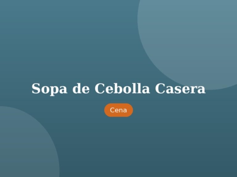 Sopa de Cebolla Casera