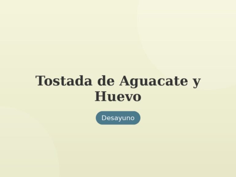 Tostada de Aguacate y Huevo